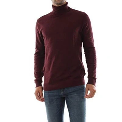 Imagen de Jack &amp; Jones Jjeemil Knit Roll Neck Noos Camiseta Cuello Alto, Rojo (Port Royale Detail: Melange), Medium para Hombre