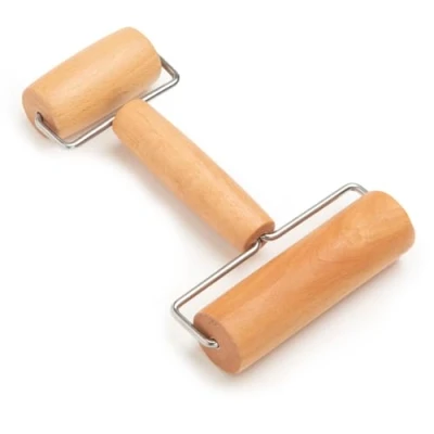 Imagen de Yesaler Rodillo de Madera Amasar Masa Utensilios Cocina Doble Cabeza para Pizzas Galletas Pasteles Tartas Pay