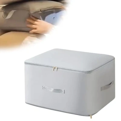 Imagen de Vordpe Organizador autocomprimible que ahorra espacio, la última bolsa de compresión, almacenamiento, adecuada para ropa, edredones, edredones (XL gris)