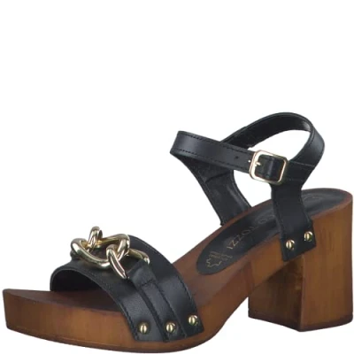 Imagen de MARCO TOZZI 2 28362 20, Sandalia con talón para Mujer, Negro (Black), 38 EU