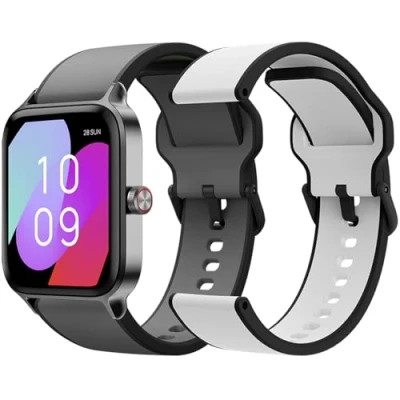 Imagen de SPC Smartee Duo Pro Smartwatch Reloj Inteligente con GPS, Pantalla AMOLED 1,78, True Wireless, Llamadas Bluetooth, batería 9 días, 100 Deportes, 2 Correas Incluidas (Blanca y Negra), IP68