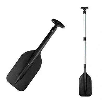 Imagen de Pala de kayak, telescópica, Remo plegable, barco rafting portátil retráctil, plástico Zapatillas agua kayak al aire libre, Accesorios