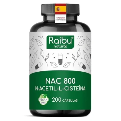 Imagen de NAC N Acetil Cisteína 800 MG 200 Cápsulas I Alta Biodisponibilidad para Más de 6 Meses L Calidad Natural, Sin Aditivos y Vegano