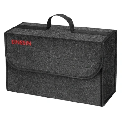 Imagen de Einesin Bolsa Maletero coche de Fieltro, Organizador para maletero, Herramientas y Limpieza, Accesorios compras (L)