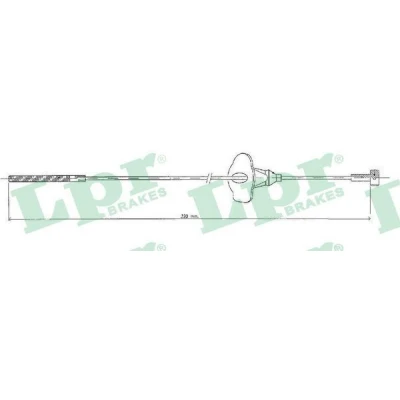 Imagen de LPR C0251B Cable de Freno Mano 326 Tambor FORD: Tourneo Connect, Focus Mk1 Hatchback, Transit Connect Furgón