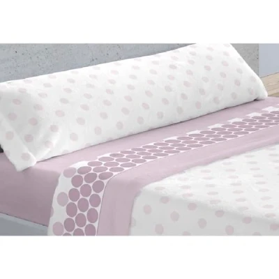 Imagen de Donegal Collections Juego de Sábanas Estampadas 3 Piezas Cama 105 cm Sabanas 105x190 Incluye Sabana Bajera, Encimera y Funda Almohada Circulo Rosa