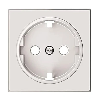 Imagen de Niessen sky Tapa base enchufe schuko toma tierra lateral cristal blanco