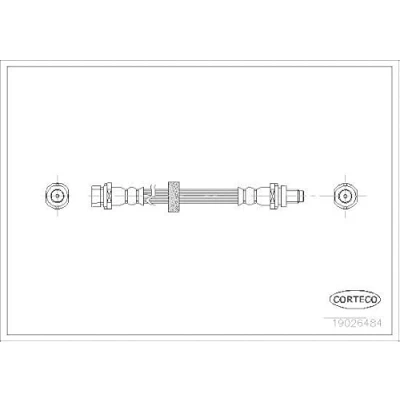 Imagen de CORTECO 19026484 Latiguillos de Freno Eje trasero 280 FORD: MONDEO 2, 1