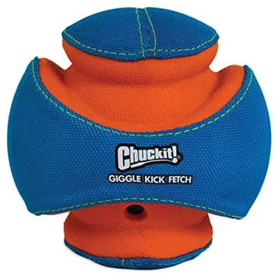 Imagen de Chuckit! Giggle Kick Fetch Small Balon para proseguir Perros masticable Emite Sonidos estimulantes de interés Tamaño Diámetro 14 cm