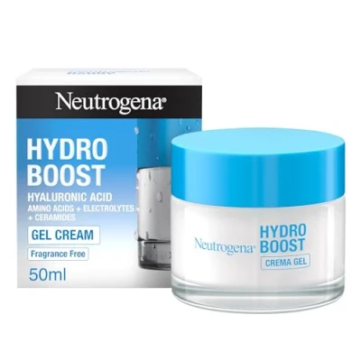 Imagen de Neutrogena Hydro Boost crema Gel (50 ml), hidratante facial apta para pieles sensibles, el cuidado con ácido hialurónico