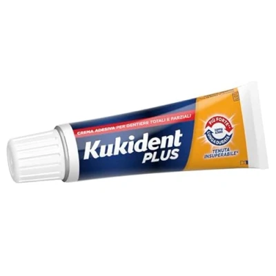 Imagen de Kukident Plus Doppia Azione Crema Adesiva per Dentiere Totali e Parziali, 40g