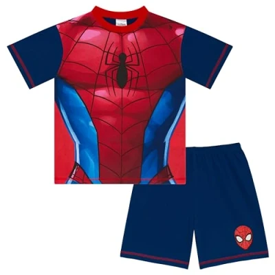 Imagen de Pijama corto Spider Man 100 % algodón, diseño de Spiderman, Hombre araña, 4 5 años