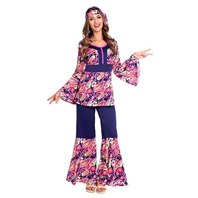 Imagen de amscan 9907001 Disfraz de pollito hippy para mujer adulta, talla 12 14, color rosa, (9907001)