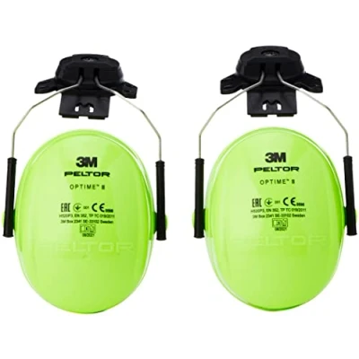 Imagen de 3M PELTOR Optime II Orejeras para casco Alta Visibilidad 30 dB (1 orejera/caja), H520P3E 467 GB