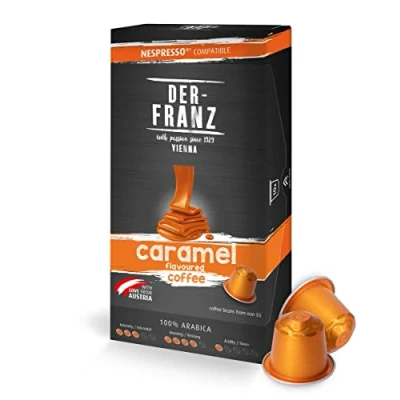 Imagen de Cápsulas de café compatibles con Nespresso, 1 x 10 Cápsulas, aromatizado aroma a Carameloo