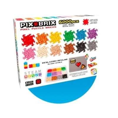 Imagen de Pix brix pixel art set container 6000 piezas colores surtidos gama media