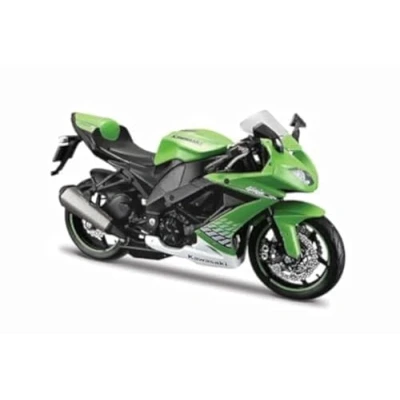 Imagen de Maisto M32709 Escala de moto Kawasaki Ninja ZX 10R 1:12, increíblemente detallada, réplica coleccionable, color rojo