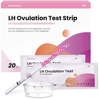 Imagen de Femometer 20 Test de Ovulación 25 mIU/ml, Resultados Precisos con la App Reconocimiento los las Pruebas