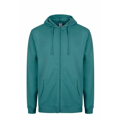 Imagen de Mukua Byron; Sudadera unisex con cremallera y capucha; color Teal; talla 3XL