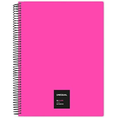 Imagen de Grafoplás 88526054. Cuaderno con Espiral, A4, Cuadriculado 5 mm, 100 Hojas, 90 gr, Fucsia, Unequal Flúor