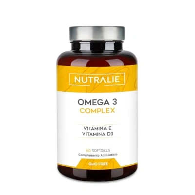 Imagen de Omega 3 Cápsulas 2000mg Puro DHA y EPA Alta Concentración Aceite de Pescado Vitaminas D E 60 Fish Oil Nutralie (Sin aditivos)