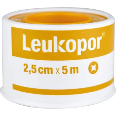 Imagen de Leukopor 2,5 cm x 5 m zur Fixierung von Verbänden, 1.0 pzas Esparadrapo