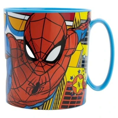 Imagen de ALMACENESADAN, 5074, Taza apta para microondas, capacidad 390ml, producto reutilizable; (Spider Midnight)