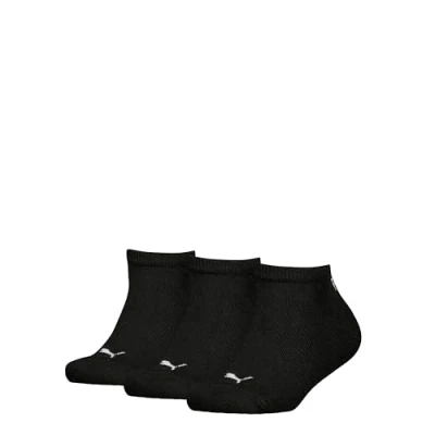 Imagen de PUMA 194010001 Calcetines para Zapatillas, Negro, 23 26 (Pack de 3) Unisex niños