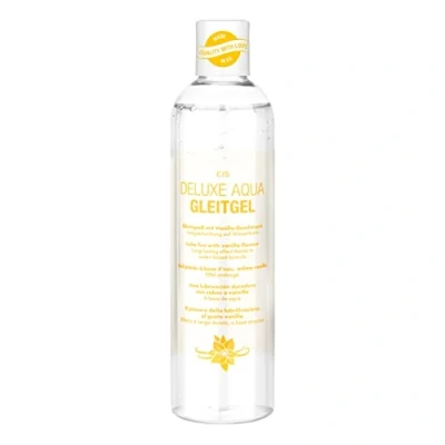 Imagen de lubricante a base de agua, EIS Deluxe Aqua con efecto larga duración, gel íntimo extra sensible para una sensación realista, vainilla, 300ml