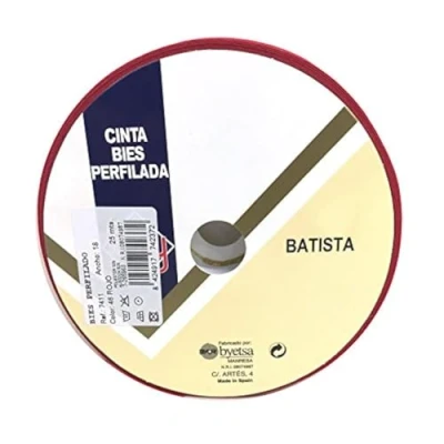 Imagen de FANY 7411/18 25 Metros Cinta al bies Poliester/Algodon Ancho 18 mm Color: Rojo Talla: