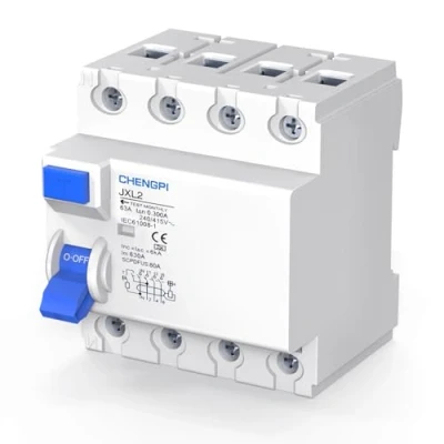 Imagen de CHENGPI Interruptor Diferencial, FI, Tipo A 63A, 300mA, 4P, Diferencial Auto Rearmable, Rearme Automatico