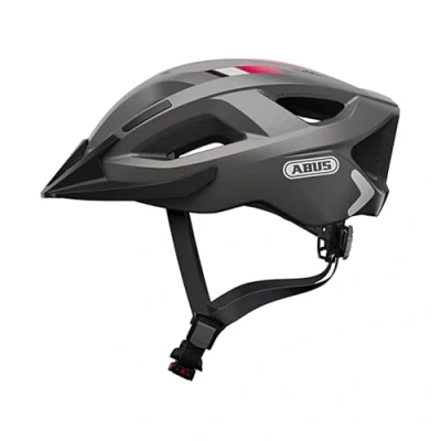 Imagen de ABUS casco urbano Aduro 2.0 integral para bicicleta con luz diseño deportivo el tráfico hombres y mujeres gris, talla S