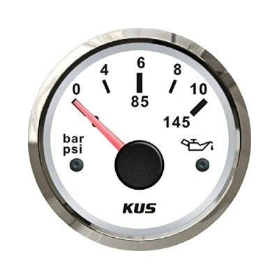 Imagen de KUS warranted aceite combustible Medidor de presión 0 10bar 145PSI con retroiluminación 12V/24V 52mm (2&quot;)