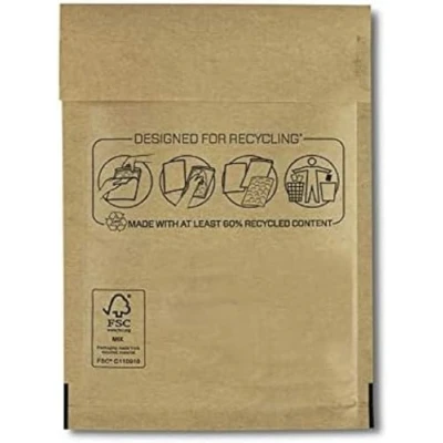 Imagen de Bankers Box Sobres y Bolsas Acolchados de Burbuja para Protección Seguridad en Envíos Transporte, Cierre Autoadhesivo, Ecológico, color Marrón, 10 Unidades, 110x160 mm (Nº11)