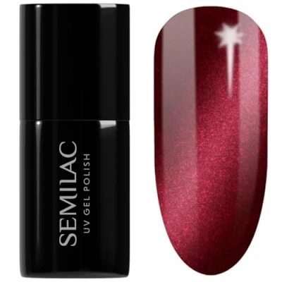 Imagen de Semilac Esmalte Semipermanente 467 Red Candle Flash 7ml Colección Silk effect