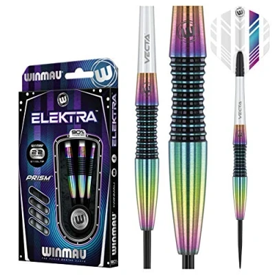 Imagen de WINMAU Elektra 22 Gramo Dardos de tungsteno con Prism vuelos y Vecta Ejes (Tallos dardo)