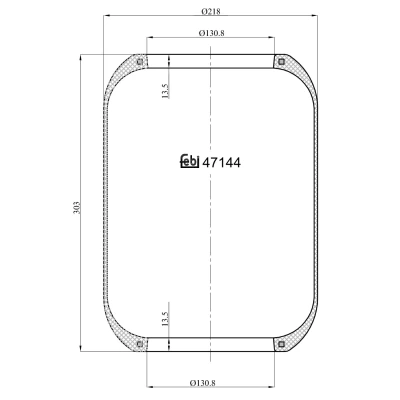 Imagen de FEBI BILSTEIN 47144 Fuelle, suspensión neumática