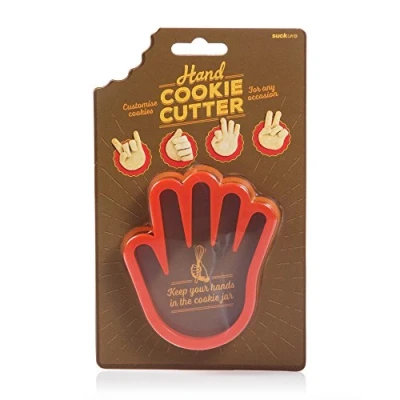 Imagen de SUCK UK Hand Shaped Cookie Cutter Cortapastas con Forma de Mano, Rojo, 10.8x9.3x1.4 cm