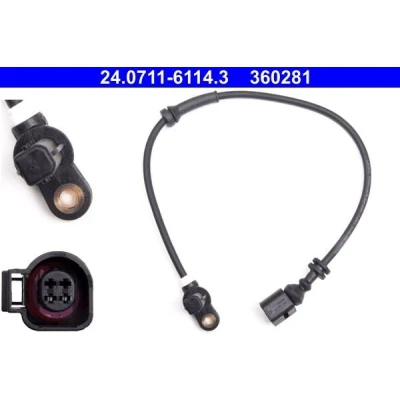 Imagen de ATE 24.0711 6114.3 Sensor de ABS 479 no preparado para indicador desgaste VOLKSWAGEN: Sharan I, Furgón, SEAT: Alhambra I