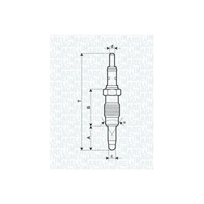 Imagen de MAGNETI MARELLI 062900011304 Bujía de precalentamiento 11V 10A M12X1,25 FIAT: Doblo I Cargo, Familiar, Punto II Hatchback