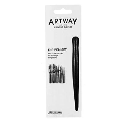 Imagen de Artway Plumín 5 Puntas para Dibujo y caligrafía Mango Negro 1 Unidad