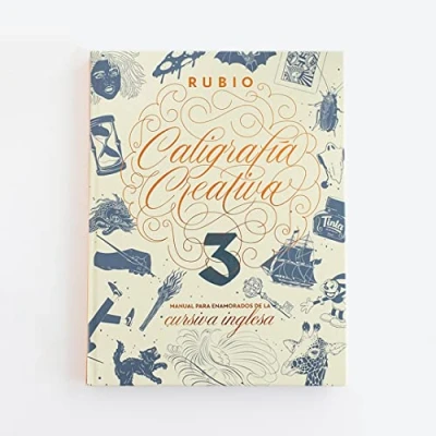 Imagen de Libro de caligrafia rubio creativa 3 manual para enamorados la cursiva inglesa 120 paginas tapa dura