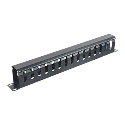 Imagen de Organizador De Cables Metálico 1u Con Tapa Negro Aiten Data