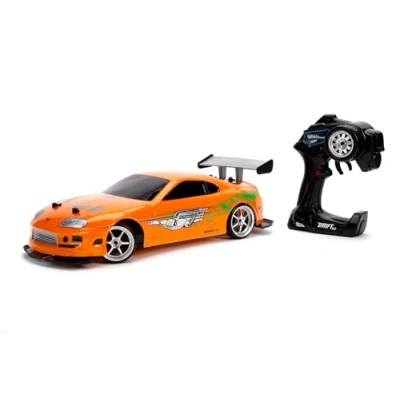 Imagen de Jada Toys 253209003 Fast &amp; Furious RC Auto, Drift 1995 Toyota Supra, Turbo, función de Deriva, tracción en Las Cuatro Ruedas, Coche teledirigido, Mando a Distancia 2 Canales, Carga