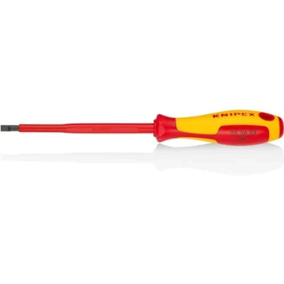 Imagen de Knipex Destornilladores para tornillos planos bruñido, mango aislante en dos componentes, según norma VDE 232 mm 98 20 55