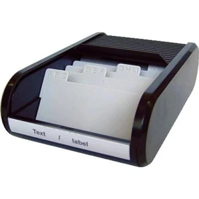 Imagen de Helit H6218095 Tarjetero de Escritorio (Capacidad 300 Tarjetas), Negro
