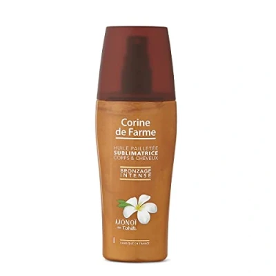 Imagen de Corine de Farme Aceite Iluminador con Brillo para Cuerpo, Rostro y Cabello Perfumado Monoï Tahití Sin Parabenos 150 ml