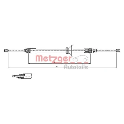 Imagen de METZGER 11.6801 Cable de Freno Mano delante 502 COFLE RENAULT: TRAFIC 2 Kasten, 2, Bus, OPEL: Vivaro A Furgón, Combi