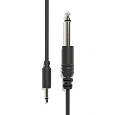 Imagen de ExcelValley 1 Pack Cables de Conexión Mono TS 3,5mm a 6,35mm Eurorack Sintetizador [Negro 45cm 18&quot;]