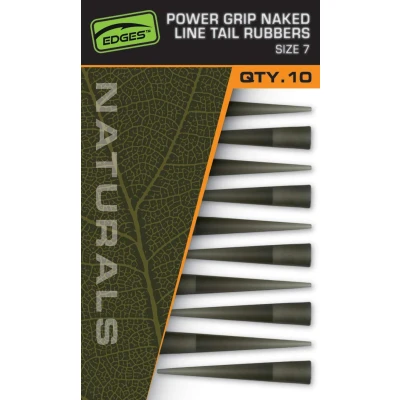 Imagen de Fox Edges Naturals Power Grip Naked Line Colas de Goma Tamaño 7 (10 piezas) Material pequeño pesca